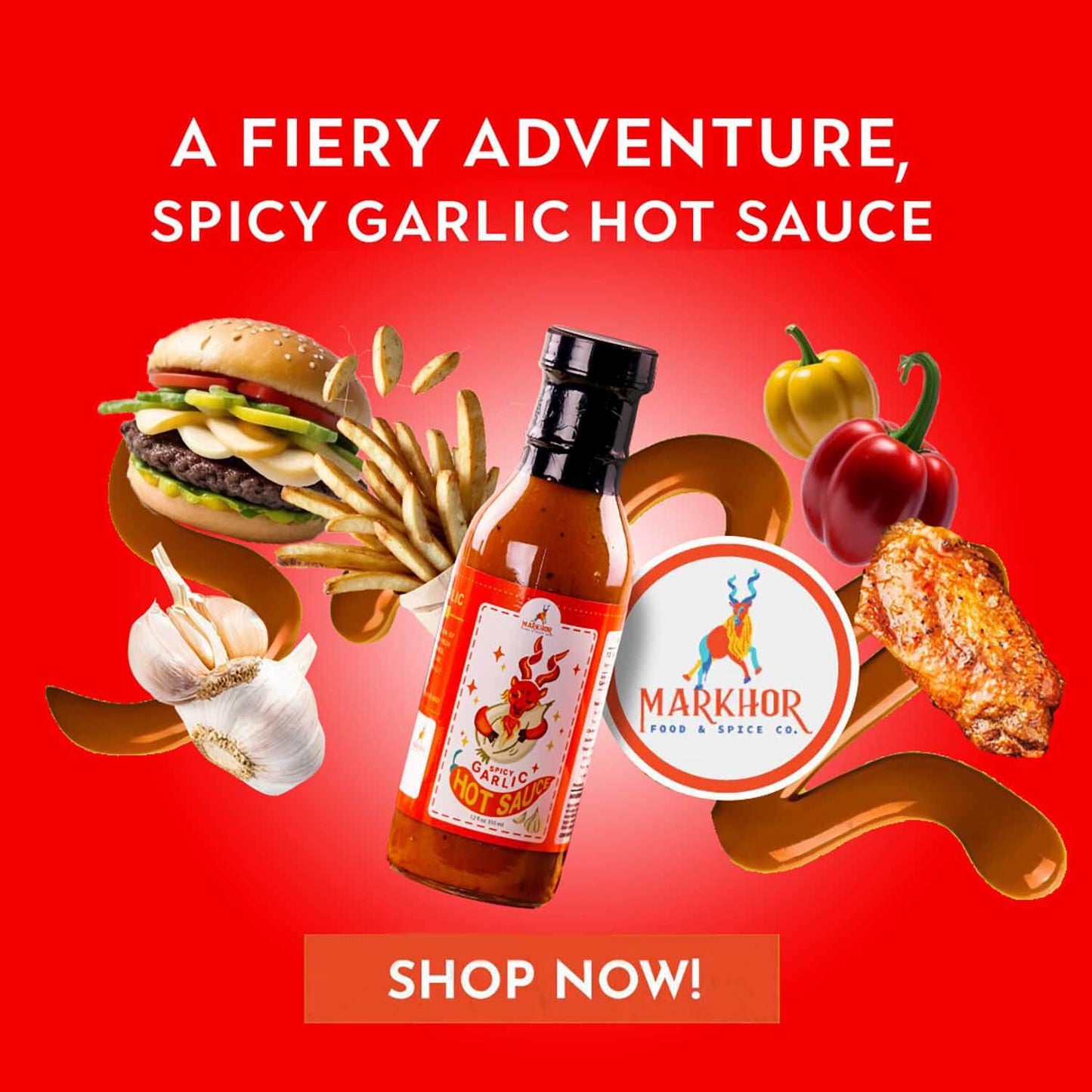 Markhor Spice Spicy Garlic Hot Sauce